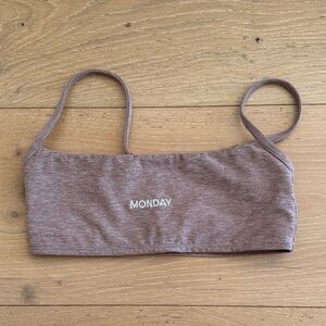 Monday Swimwear Mauve/Brown Cropped Bralette Top